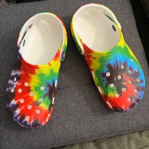 CROCS Red and Yellow Mules & Clogs Vibrant Design